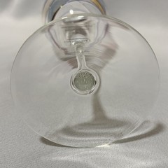 Vintage Milano Luminescence Crystal Wine Glasses Set 2 Romania 10.5”