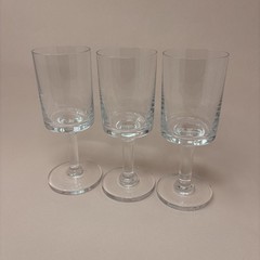 3 VTG Dansk Karin Red Wine Glasses 7 3/8” Blown Crystal MCM Kelly Simpson EUC