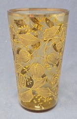 Bohemian Amber Juice Glass Late 1800s