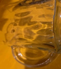Set of 2 Vintage Thumbprint Dimple 14 oz Clear Heavy Glass Beer Mugs 4.75″ tall