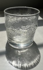 Lot Of 9 Vintage Iittala Niva Double Old Fashioned Textured Ice Drinking Glasses