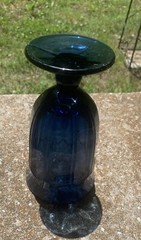 Vintage Set Of 6 Libbey Duratuff Dusky Blue Ice Tea Wine Glasses Goblets