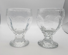 Libbey Chivalry Clear Rocks Footed Glasses Barware Set of 2- 8 oz Drinkware