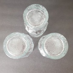 3 MCM Libbey Normandy Glacier Ice Tumblers Water or Tea or Beer Clear Glass