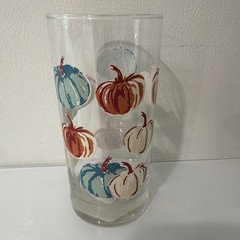 Libbey Pumpkin Fall Thanksgiving Drinking Glasses Tumbler Fall Color Pumpkins