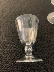 13 White Wine Glasses Model Orval Cut Crystal Daum H: 9.5 cm (Price Per Piece)