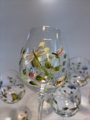 Gorgeous Lenox Butterfly Meadow Hand Painted Wine Glasses Water Goblets Set Of 6