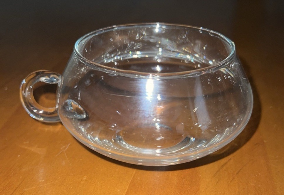 Vintage Riekes Crisa Moderna Clear Glass Punch Cups Hand Blown Beautiful!