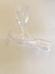 2 CHARLES HEIDSIECK BLUE SWIRL STEM CHAMPAGNE FLUTES 6 OZ 7,5”