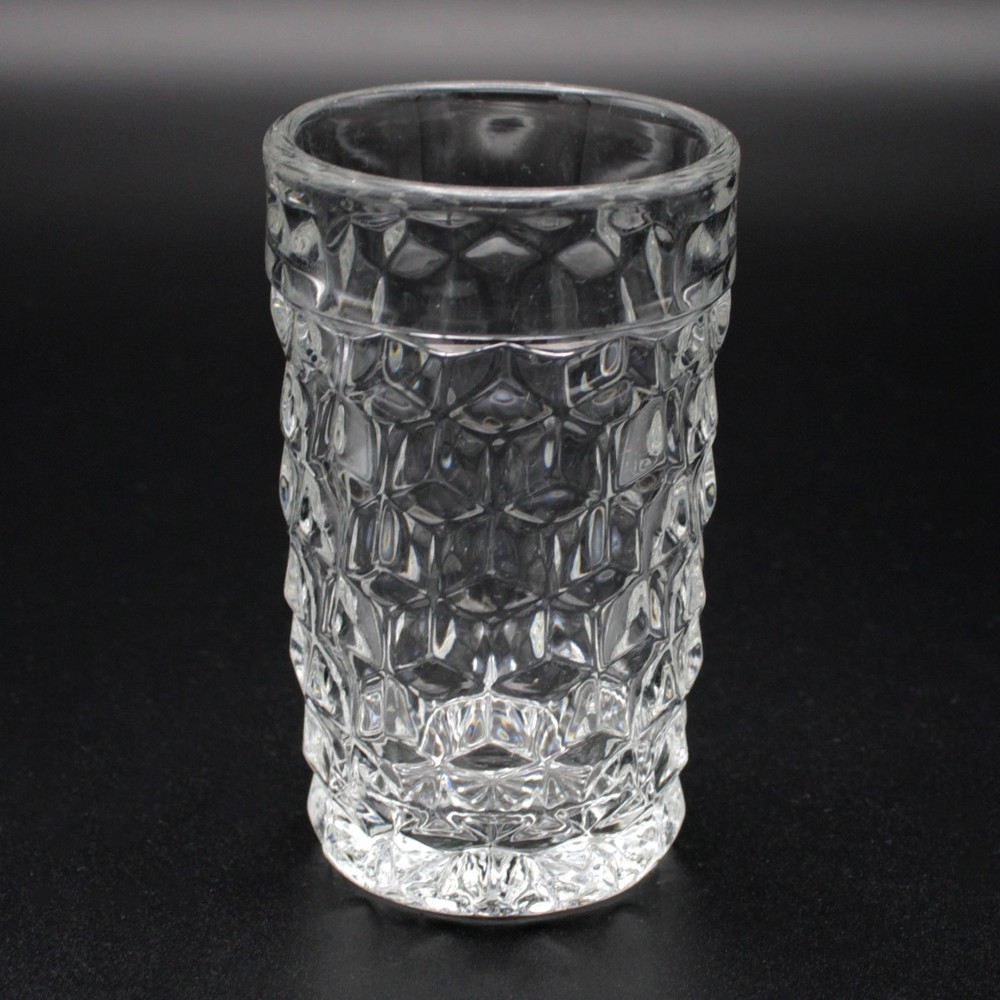Fostoria American Juice Tumbler, Vintage Elegant Glass, Flat Regular 5oz 3 3/4″