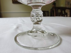 Set of 6 Vintage 1950s Colony Glass RUBY CROWN Thumbprint Water Goblets 5 3/4″