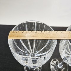 2 Waterford Marquis Omega 8.5″ Tall Wine Crystal Goblet Glasses