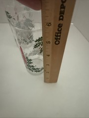 Vtg Set 6 1960’s Christmas Libbey Holly Candle Drinking Glasses 12oz MCM Decor