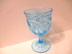 Blue Glass Goblet Double Wedding Ring