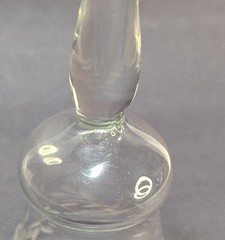 Vintage Tulip Shape Floral Clear Cordial Absinthe Glass Etched Partial Flowers