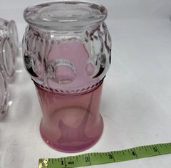 PERFECT Vintage Kings Crown Ruby Red Cranberry Thumbprint Water Glasses Set Of 7