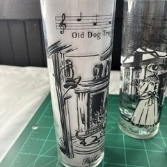 Vintage Set Of 3 Stephen Foster Melodies, Way Down Up-on De Swanee River Glasses