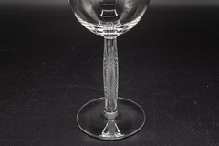 Lalique France Crystal Diamond Diamant Water Goblet Glasses 7 1/2″ H – Set of 4