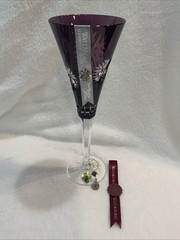 Waterford Crystal “Snowflake Wishes” Fluted Champagne Glass 5th Edition W/Charm