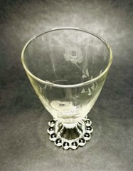 6 Berwick Boopie Cut Rose Water Goblets 8oz Anchor Hocking VTG Rare USA 6pc