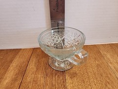 Indiana Glass Rosette with Pinwheels Footed Punch Cups Set of 2