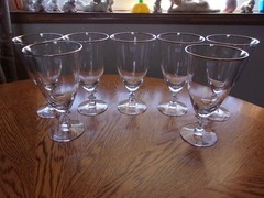 Wine Eternity Platinum 12 Oz Elegant Tiffin-Franciscan 6 1/2″ – Set of 7