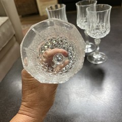 Vintage LONGCHAMP 4 Cristal D’Arques France 24% Lead Crystal Wine Glasses 6oz