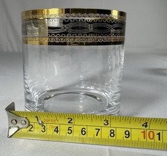 Vintage Set Of 4 Royal Gallery of Crystal Gold Buffet Double Old Fashioned. New