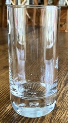 Crown Corning OMNI Bubble Base Glass Ice Tea Tumbler 5″ Vtg Denise Larcombe RARE
