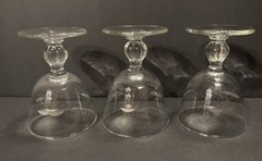 VTG Libbey “STARGLOW” Pattern ~ Champagne Coupe Glasses 3-3/4” Height ~ Set of 3