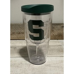 TERVIS Michigan State Spartan MSU «S» Tumbler 16 oz Wine Glass Inside