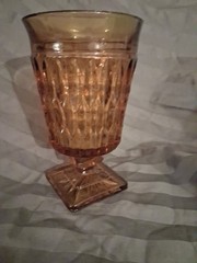Vintage Amber Indiana Glass Goblet