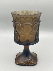 Vintage Noritake Spotlight Ice Tea Glasses 6.5″ Walnut Brown Set of 4 – Heavy!