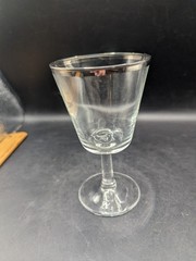 Vtg WINE Parisienne Cristal D’Arques Durand French Crystal Wedding Ring 4 7/8”