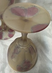 Vintage Set of 4 Al-Rama 5-3/4” Goblets Glasses Hand Made in Israel