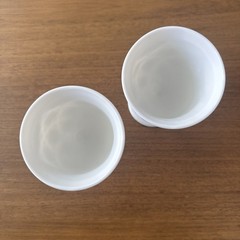 Set of 2 Vtg. Westmorland Old Quilt Pattern White Milk Glass Goblet Compote 5.5”