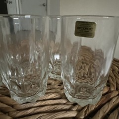 Arcoroc Cut Glass Juice Highball Glass Made in France 5.5″ Set of 6 New