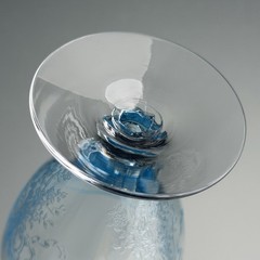 Set of 7 Fostoria June Blue 3 3/4″ Footed Cocktail Glasses #5098 Etched Glass