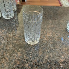 One 6 1/4” Ralph Lauren Aston Highball Glass Tumbler Crystal Multiple Available