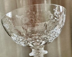 VTG Rogaska Galliano Crystal 7 1/8″ Champagne Tall Sherbet Glass Hand Blow 5 Pcs