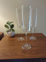 Brand New Champagne Flutes by Anthropology set of 3 flutes