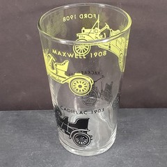 Federal Glass MCM Automobile Juice Glasses Ford Maxwell Cadillac Packard Set (5)