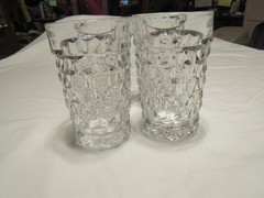 4 – Fostoria AMERICAN Cubist 5 1/4″ FLAT ICED TEA GLASSES