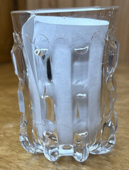 Broken Column Clear Glass Tumbler 4″ Tall Juice