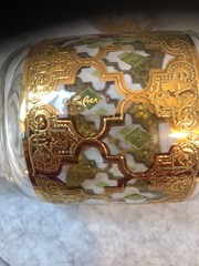 1 ~Vintage Culver Valencia 22K Gold Glass Cocktail Pc Signed MCM Barware