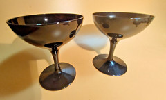 Fostoria Biscayne Black Onyx Set of Two Cocktail Glasses