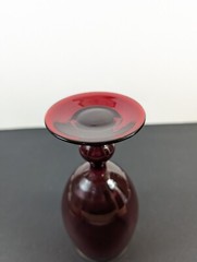 Ruby Red Water Goblets with Gold Rim 14 Ounce Water Glasses Set of 2 Wine Goblet