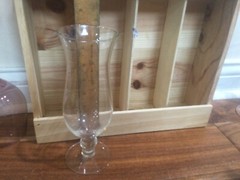 Footed Clear Pilsner Beer Glass 8″X3» ball stem tulip shape