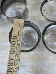 MCM Dorothy Thorpe Silver Fade Seafood Cocktail Nesting Glasses Set Of 5