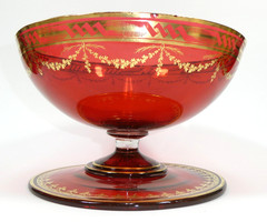 Gold Ruby Table Centerpiece Bowl Circa 1825 AL-27